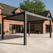 Bracken Outdoors Meridian 5m x 4m Grey Motorised Aluminium Garden Pergola with LED Lights