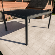 Bracken Outdoors Meridian 5m x 4m Grey Motorised Aluminium Garden Pergola with LED Lights