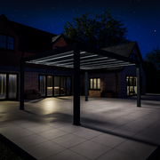 Bracken Outdoors Meridian 5m x 4m Grey Motorised Aluminium Garden Pergola with LED Lights