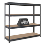 1x HRX Heavy Duty Garage Shelving - 1770mm High - up to 600kg - Grey