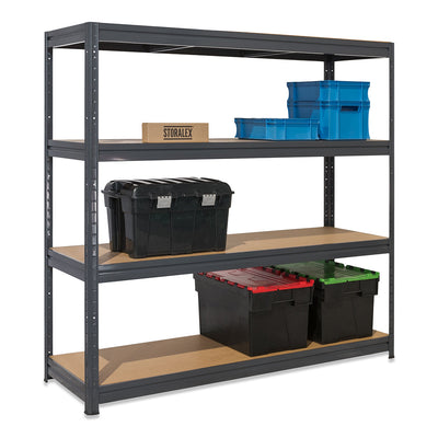 1x HRX Heavy Duty Garage Shelving - 1770mm High - up to 600kg - Grey