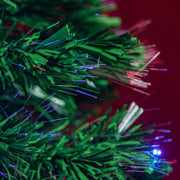 Fibre Optic Green Christmas Tree 2ft to 7ft with Multi-Coloured LED Lights