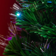 Fibre Optic Green Christmas Tree 2ft to 7ft with Multi-Coloured LED Lights
