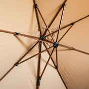 Bracken Outdoors Verona Sand 3m x 3m Square Wood Effect Cantilever Parasol