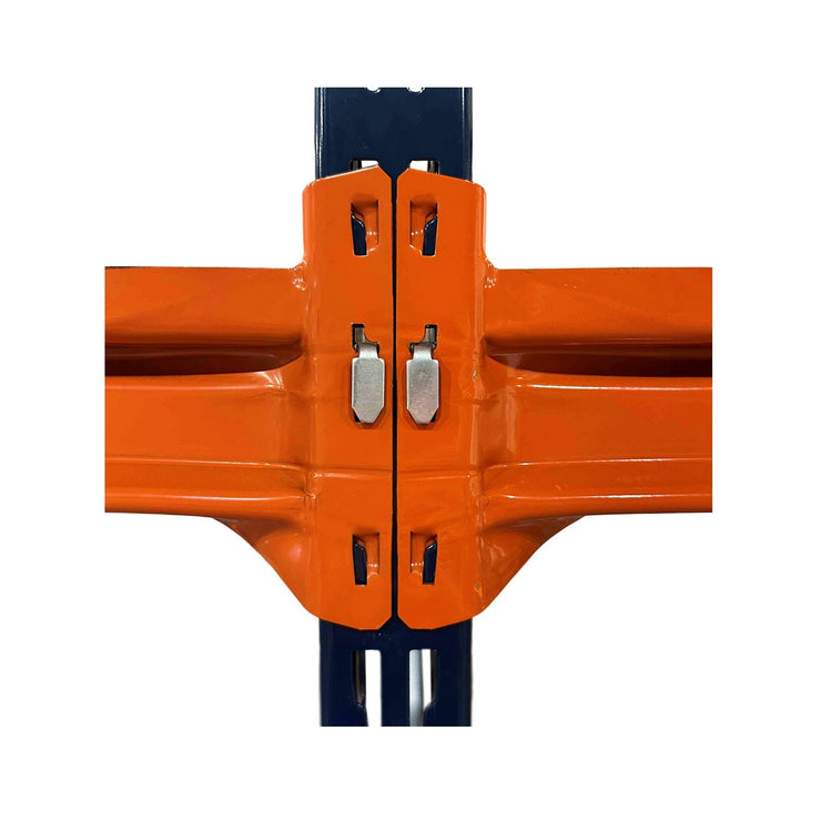 1x Mecalux Heavy Duty Longspan Shelving - 3000mm High - Blue & Orange
