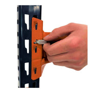 1x Mecalux Heavy Duty Longspan Shelving - 3000mm High - Blue & Orange