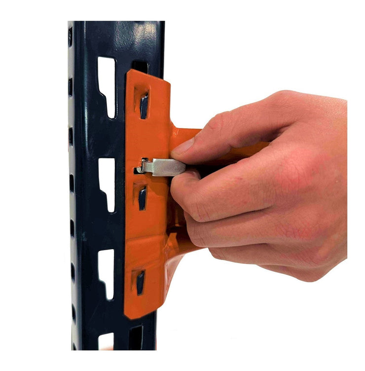 1x Mecalux Heavy Duty Longspan Shelving - 3000mm High - Blue & Orange