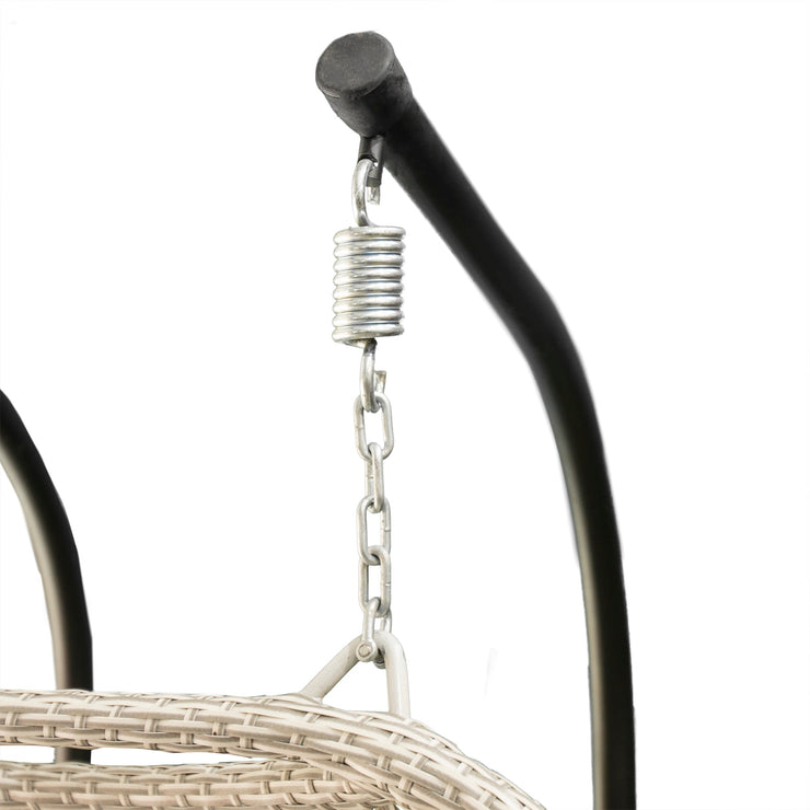 Robert Charles Double Hanging Cocoon Egg Chair with Cushion