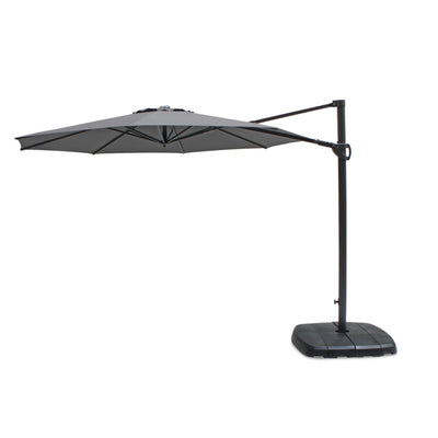 Kettler Slate Grey 3m Round Free Arm Cantilever Parasol with Base