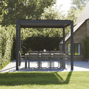 Bracken Outdoors Gemini 3m x 3m Grey Square Aluminium Garden Pergola