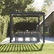 Bracken Outdoors Gemini 3m x 3m Grey Square Aluminium Garden Pergola