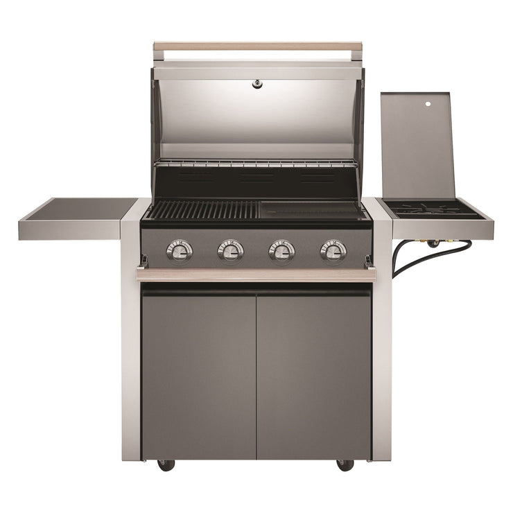 Beefeater 1500 Series 4 Burner Gas BBQ with Trolley and Side Burner