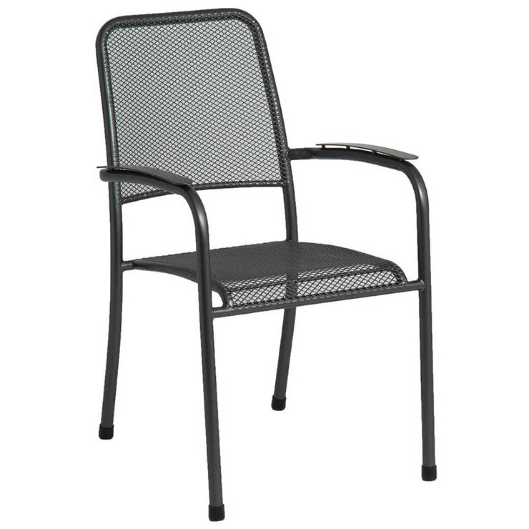 Alexander Rose Portofino 6 Seater Metal Garden Furniture Set with Rectangular Table, Armchairs & Side Chairs