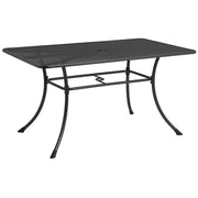 Alexander Rose Portofino 6 Seater Metal Garden Furniture Set with Rectangular Table, Armchairs & Side Chairs