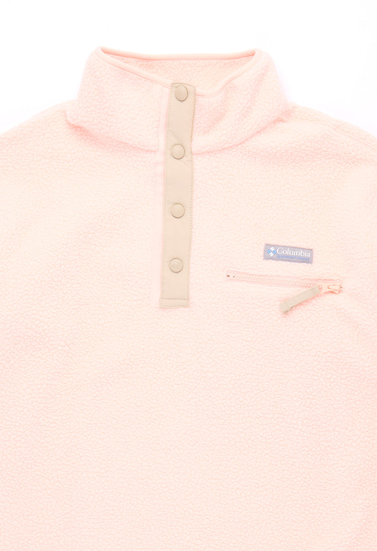 Columbia Women's Helvetia Cropped Half Snap Fleece - Cosmos, Salmon