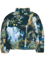 Columbia Women's Helvetia Cropped Half Snap Fleece - Napa Green Chasing Falls Print