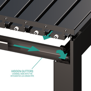Bracken Outdoors Meridian 5m x 4m Grey Motorised Aluminium Garden Pergola with LED Lights