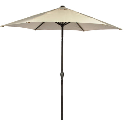 Bracken Outdoors  2.2m Crank and Tilt Graphite 34mm Pole Round Garden Parasol - Cream