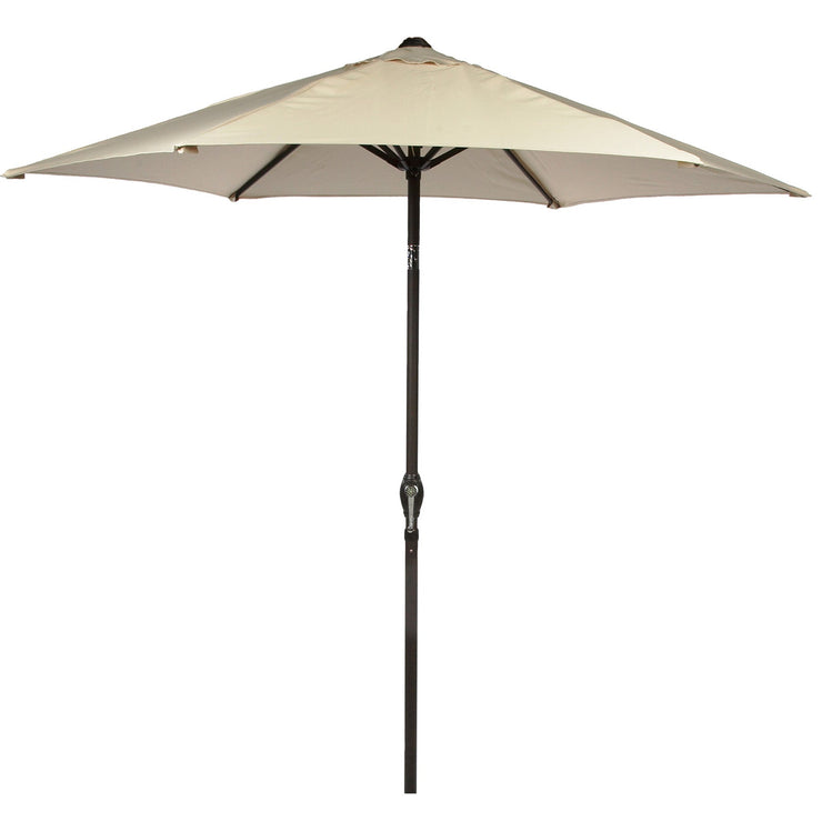 Bracken Outdoors  2.2m Crank and Tilt Graphite 34mm Pole Round Garden Parasol - Cream