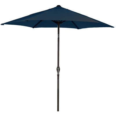 Bracken Outdoors 2.2m Crank and Tilt Graphite 34mm Pole Round Garden Parasol - Navy