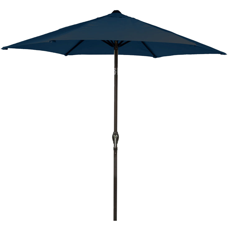 Bracken Outdoors 2.2m Crank and Tilt Graphite 34mm Pole Round Garden Parasol - Navy