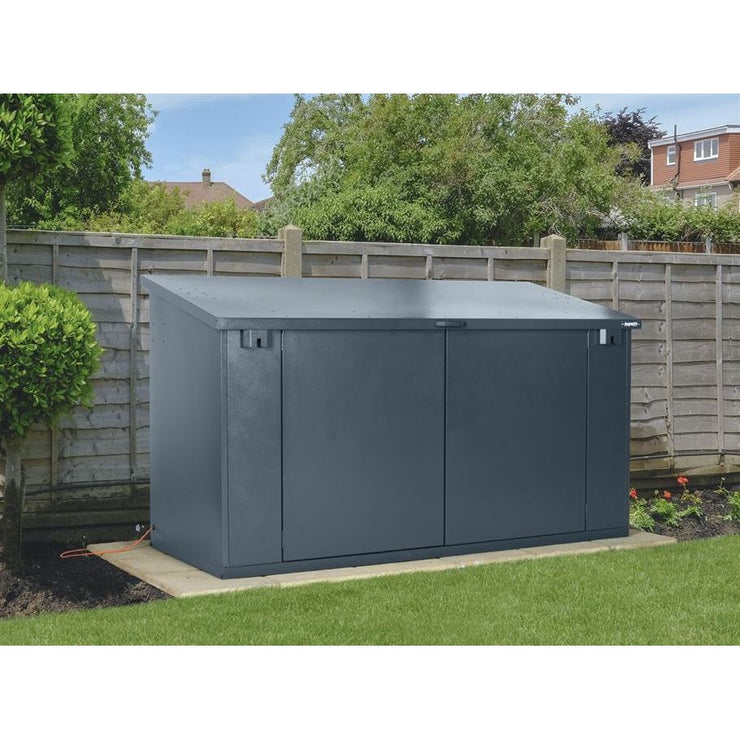 Asgard 7’7” x 3’4” Metal Garden Shed - The Access E-Plus