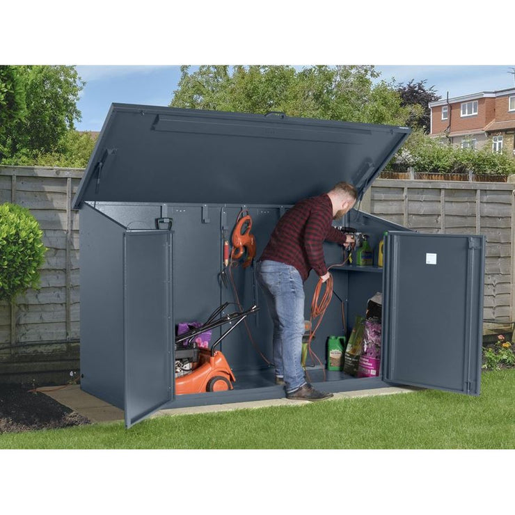 Asgard 7’7” x 3’4” Metal Garden Shed - The Access E-Plus