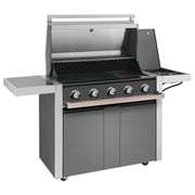BeefEater 1500 Series 5 Burner Gas Barbecue with Cabinet Trolley and Side Burner