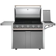 BeefEater 1500 Series 5 Burner Gas Barbecue with Cabinet Trolley and Side Burner
