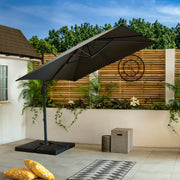 Bracken Outdoors Naples Grey 2.5m x 2.5m Square Cantilever Parasol