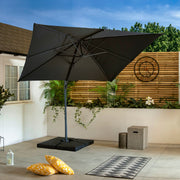 Bracken Outdoors Naples Grey 2.5m x 2.5m Square Cantilever Parasol