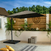 Bracken Outdoors Naples Grey 2.5m x 2.5m Square Cantilever Parasol