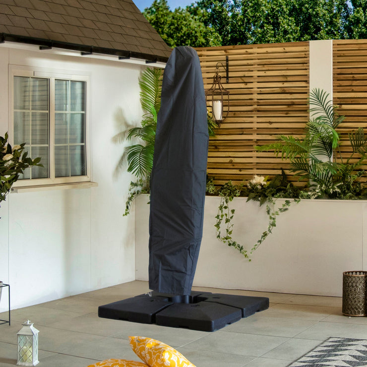 Bracken Outdoors Naples Grey 2.5m x 2.5m Square Cantilever Parasol