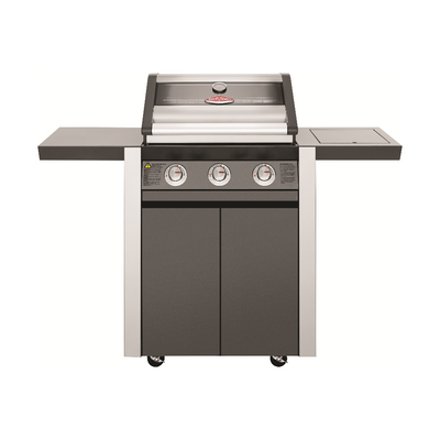 Beefeater 1600 Series Dark 3 Burner Gas BBQ with Trolley and Side Burner