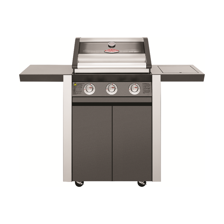 Beefeater 1600 Series Dark 3 Burner Gas BBQ with Trolley and Side Burner