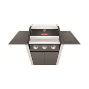 Beefeater 1600 Series Dark 3 Burner Gas BBQ with Trolley and Side Burner