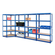 4x VRS Garage Corner Shelving - 1800mm High - 200/280kg - Blue