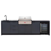 BeefEater 4 Burner Cabinex Premium Outdoor Kitchen with Fridge