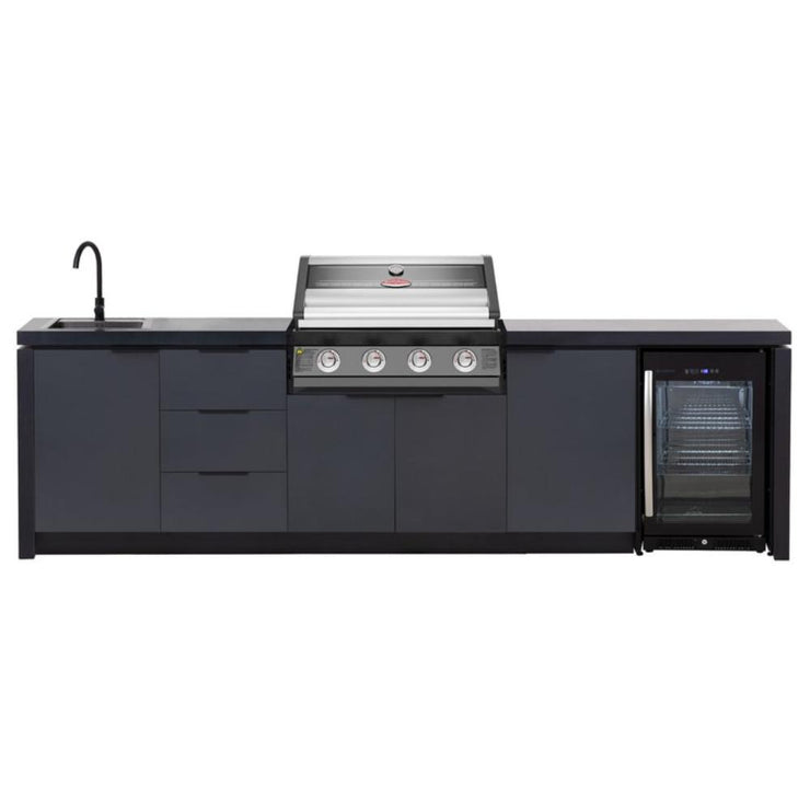 BeefEater 4 Burner Cabinex Premium Outdoor Kitchen with Fridge
