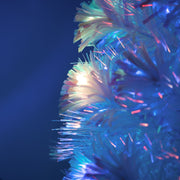 White Fibre Optic Christmas Tree 2ft to 7ft with Multicoloured LED Lights