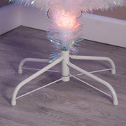 White Fibre Optic Christmas Tree 2ft to 7ft with Multicoloured LED Lights