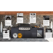 BeefEater 4 Burner Cabinex Premium Outdoor Kitchen with Fridge