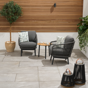 Bracken Outdoors Colorado 2 Seat Aluminium Teak Rope Garden Bistro Set