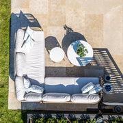 Bracken Outdoors Hampton Acacia Wood and Rope Square Corner Sofa Garden Furniture Set with Coffee Tables