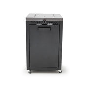 Draco Grills Titan Outdoor Kitchen Black Side Burner Cabinet with Stainless Steel Top