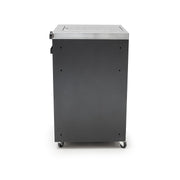 Draco Grills Titan Outdoor Kitchen Black Side Burner Cabinet with Stainless Steel Top
