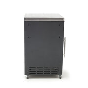 Draco Grills Titan Outdoor Kitchen Black Single Fridge Cabinet with Stainless Steel Top