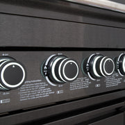 Draco Grills 4 Burner BBQ Black Stainless Steel Modular Outdoor Kitchen with Sear Station and Cabinets