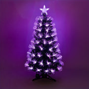 Green Fibre Optic Christmas Tree 4ft - 7ft with Remote Control and Multi Coloured Fibre Optic Lights