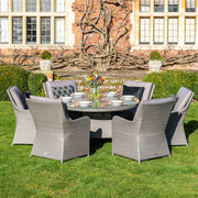 Bracken Outdoors Georgia 6 Seat Round Rattan Garden Furniture Set